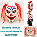 Meks Kızıl Saçlı Joker Palyaço Maskesi