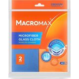 Meks Macro Max Mikrofiber Cam Bezi 2'li Set, Mikrofilament Teknolojisi ile Leke ve Iz Bırakmaz Ayna Bezi
