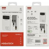 Meks Megatech MG-PW10B 10.000 Mah 4 Kablolu Dijital Göstergeli Powerbank