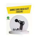 Meks Mini Masaj Tabancası 4 Başlık 6 Hız Ayarlı - HEP-6010-3996