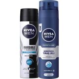 Meks Nivea Men Erkek Sprey Deodorant Black&white Invisible Fresh 48 Saat Anti-Perspirant Koruma 150ML ve