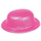MEKs Pembe Renk Simli Melon Yuvarlak Parti Şapkası 24x26 Cm CRC-3879608143764