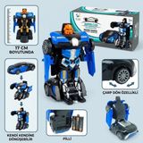 Meks Robota Dönüşen Araba - Pilli Yerde Gezen Spor Araba - AK-839 - 1 Adet