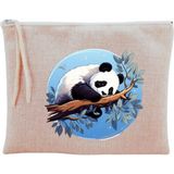 Meks Sevimli Panda Baskılı Makyaj Çantası Bej, LH78932601983124123