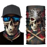 Meks Siyah Korsan Kafatası Baskılı Buff Bandana 30X48 cm