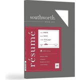 Meks SOUTHWORTH®%100 Pamuk Özgeçmiş Kağıdı, 8 1/2 "x 11", 14,5 KG,%100 Geri Dönüştürülmüş, Beyaz, 100'LÜ