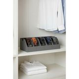 Meks Tineke 5 Bölmeli Kemer Çorap Takı Makyaj Organizeri Dolap Içi Kemer Düzenleyici Organizer Gri