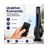 Meks Turbo Smart Akıllı Fan LED Ekranlı Kumandalı 90° Hareketli Serinletici Soğutucu Kule Tipi Vantilatör