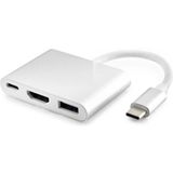 Meks Type C Hub HDMI 4K USB 3.0 3 Port Gri