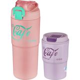 Meks Vagonlife 2'li Çelik Termos-Kahve Bardağı Seti 750ML Çift Kullanım TERMOS//450ML Mug Kahve Bardağı