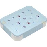 Meks Vagonlife Bento 1330ML Lunchbox Tek Katlı 5 Bölmeli Pp Plastik Çocuk Sefer Tası Yemek Kutusu (Mavi)