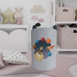 Mekta Home Astronot Desenli Renkli Bebek ve Çocuk Odası Oyuncak Sepeti 45cm x 35cm Keçe