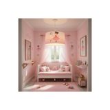 MEKTA HOME Balerin Kız ve Kedi Desenli Çocuk Odası Avize