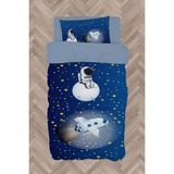 Mekta Home Bebek ve Çocuk Odası Astronot ve Spacex Desenli Nevresim Takımı - Renkli - 160 x 230 cm