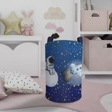 Mekta Home Bebek ve Çocuk Odası Astronot ve Spacex Desenli Oyuncak Sepeti - Renkli