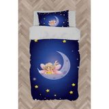 Mekta Home Bebek ve Çocuk Odası Ay Üzerinde Uçan Peri Kız Desenli Nevresim Takımı - Renkli - 160 x 230 cm