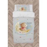 Mekta Home Bebek ve Çocuk Odası Ay ve Ayı Desenli Nevresim Takımı - Renkli - 160 x 230 cm