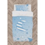 Mekta Home Bebek ve Çocuk Odası Ay ve Yıldız Desenli Mavi Nevresim Takımı - Renkli - 160 x 230 cm