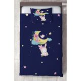 Mekta Home Bebek ve Çocuk Odası Ayda Sallanan Sevimli Hayvan Desenli Yatak Örtüsü - Renkli - 140 x 220 cm