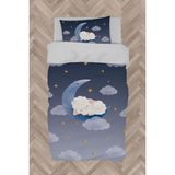Mekta Home Bebek ve Çocuk Odası Ayda Uyuyan Kuzu Desenli Nevresim Takımı - Renkli - 160 x 230 cm