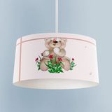 Mekta Home Bebek ve Çocuk Odası Ayıcık ve Çiçek Desenli Avize - Renkli - 1