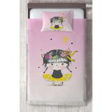 Mekta Home Bebek ve Çocuk Odası Balerin Çocuk Desenli Yatak Örtüsü - Renkli - 140 x 220 cm