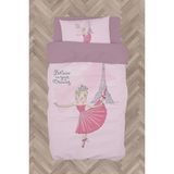 Mekta Home Bebek ve Çocuk Odası Balerin Kız ve Eyfel Kulesi Desenli Nevresim Takımı - Renkli - 160 x 230 cm