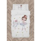 Mekta Home Bebek ve Çocuk Odası Balerin Kız ve Kuğu Desenli Nevresim Takımı - Renkli - 160 x 230 cm