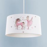 Mekta Home Bebek ve Çocuk Odası Balerin ve Unicorn Kız Desenli Pembe Avize - Renkli - 1