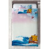 Mekta Home Bebek ve Çocuk Odası Balonlu Korsan Denizci Desenli Yatak Örtüsü - Renkli - 140 x 220 cm