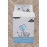 Mekta Home Bebek ve Çocuk Odası Bisikletli Fil Desenli Nevresim Takımı - Renkli - 160 x 230 cm