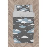 Mekta Home Bebek ve Çocuk Odası Bulut ve Martı Desenli Nevresim Takımı - Renkli - 160 x 230 cm
