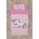 Mekta Home Bebek ve Çocuk Odası Bulutlu Unicorn Desenli Nevresim Takımı - Renkli - 160 x 230 cm