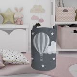 Mekta Home Bebek ve Çocuk Odası Bulutlu Yıldız ve Uçan Balon Desenli Oyuncak Sepeti - Renkli