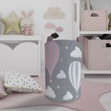 Mekta Home Bebek ve Çocuk Odası Büyük Bulut ve Uçan Balon Desenli Oyuncak Sepeti - Renkli