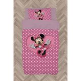 Mekta Home Bebek ve Çocuk Odası Büyük Kalpli Minnie Mause Desenli Nevresim Takımı - Renkli - 160 x 230 cm