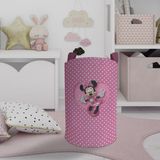 Mekta Home Bebek ve Çocuk Odası Büyük Kalpli Minnie Mause Desenli Oyuncak Sepeti - Renkli