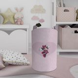 Mekta Home Bebek ve Çocuk Odası Büyük Kalpli Minnie Mause ve Puantiyeli Oyuncak Sepeti - Renkli