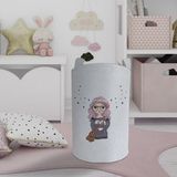 Mekta Home Bebek ve Çocuk Odası Çantalı Kız Desenli Oyuncak Sepeti - Renkli