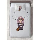 Mekta Home Bebek ve Çocuk Odası Çantalı Kız Desenli Yatak Örtüsü - Renkli - 140 x 220 cm