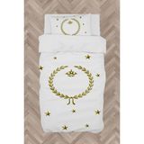Mekta Home Bebek ve Çocuk Odası Çelenk Içinde Taç Desenli Nevresim Takımı - Renkli - 160 x 230 cm