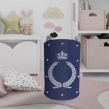 Mekta Home Bebek ve Çocuk Odası Çelenk Taç Desenli Oyuncak Sepeti - Renkli