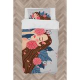 Mekta Home Bebek ve Çocuk Odası Çiçekli Prenses Kız Desenli Nevresim Takımı - Renkli - 160 x 230 cm