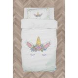 Mekta Home Bebek ve Çocuk Odası Çiçekli Yıldız Desenli Nevresim Takımı - Renkli - 160 x 230 cm