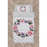 Mekta Home Bebek ve Çocuk Odası Çiçekli Zikzak Desenli Nevresim Takımı - Renkli - 160 x 230 cm