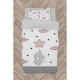Mekta Home Bebek ve Çocuk Odası Fil ve Seksek Desenli Nevresim Takımı - Renkli - 160 x 230 cm