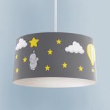 Mekta Home Bebek ve Çocuk Odası Fil Yıldız ve Uçan Balon Desenli Avize - Renkli - 1