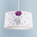 Mekta Home Bebek ve Çocuk Odası Filli ve Mor Balon Desenli Avize - Renkli - 1