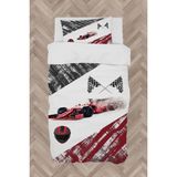 Mekta Home Bebek ve Çocuk Odası Formula Desenli Nevresim Takımı - Renkli - 160 x 230 cm