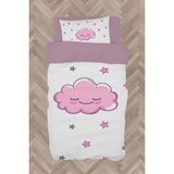 Mekta Home Bebek ve Çocuk Odası Gülen Bulut Desenli Nevresim Takımı - Renkli - 160 x 230 cm